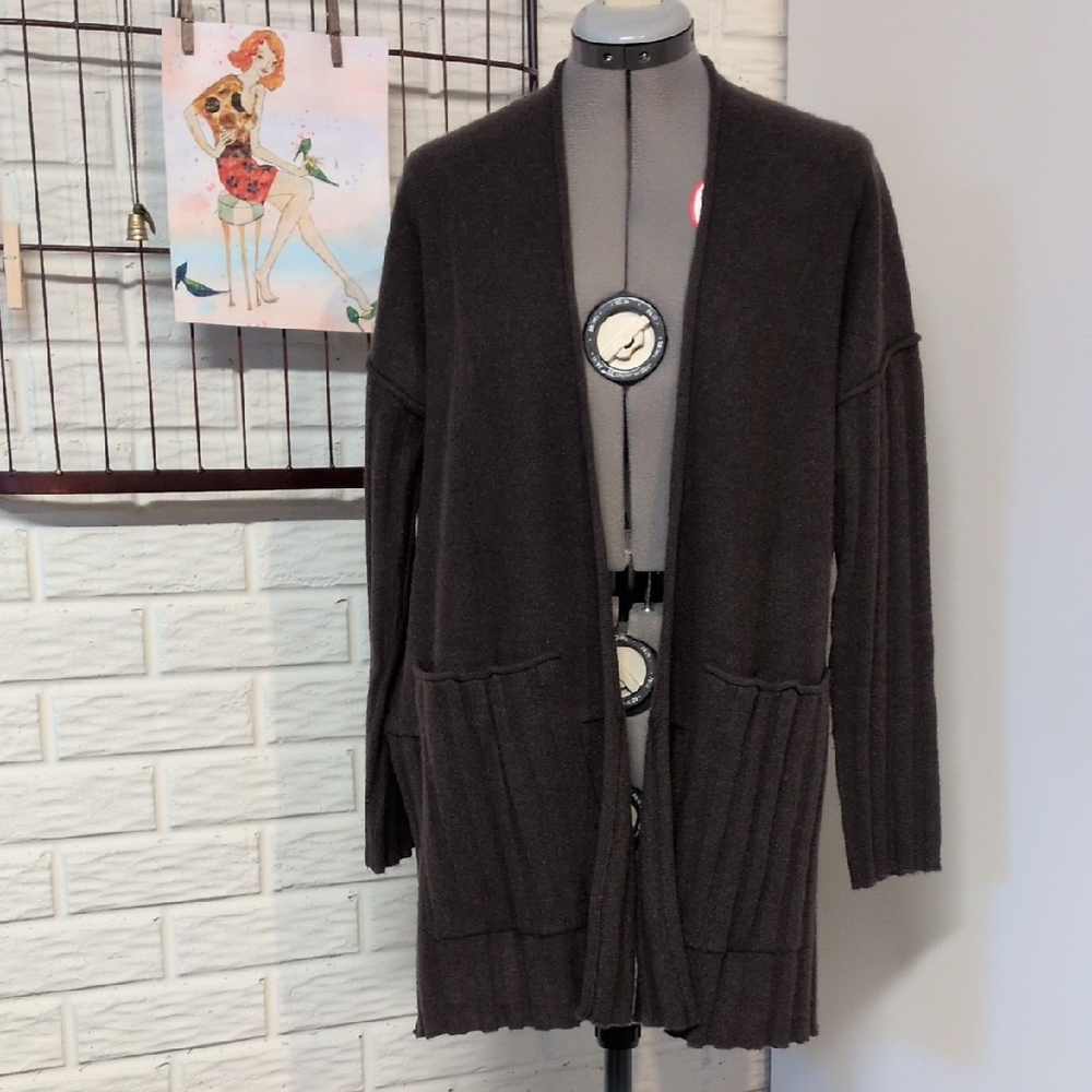 Cashmere Pilcro Anthropologie XS Open Front Oversized Cardigan
